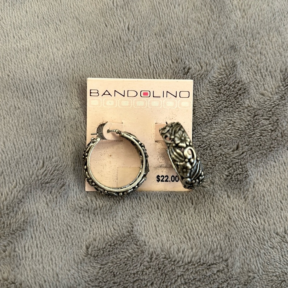 Floral Hoop Earrings